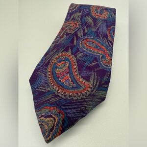 Alexander Julian Multicolor Abstract Paisley Silk Tie evening office wedding
